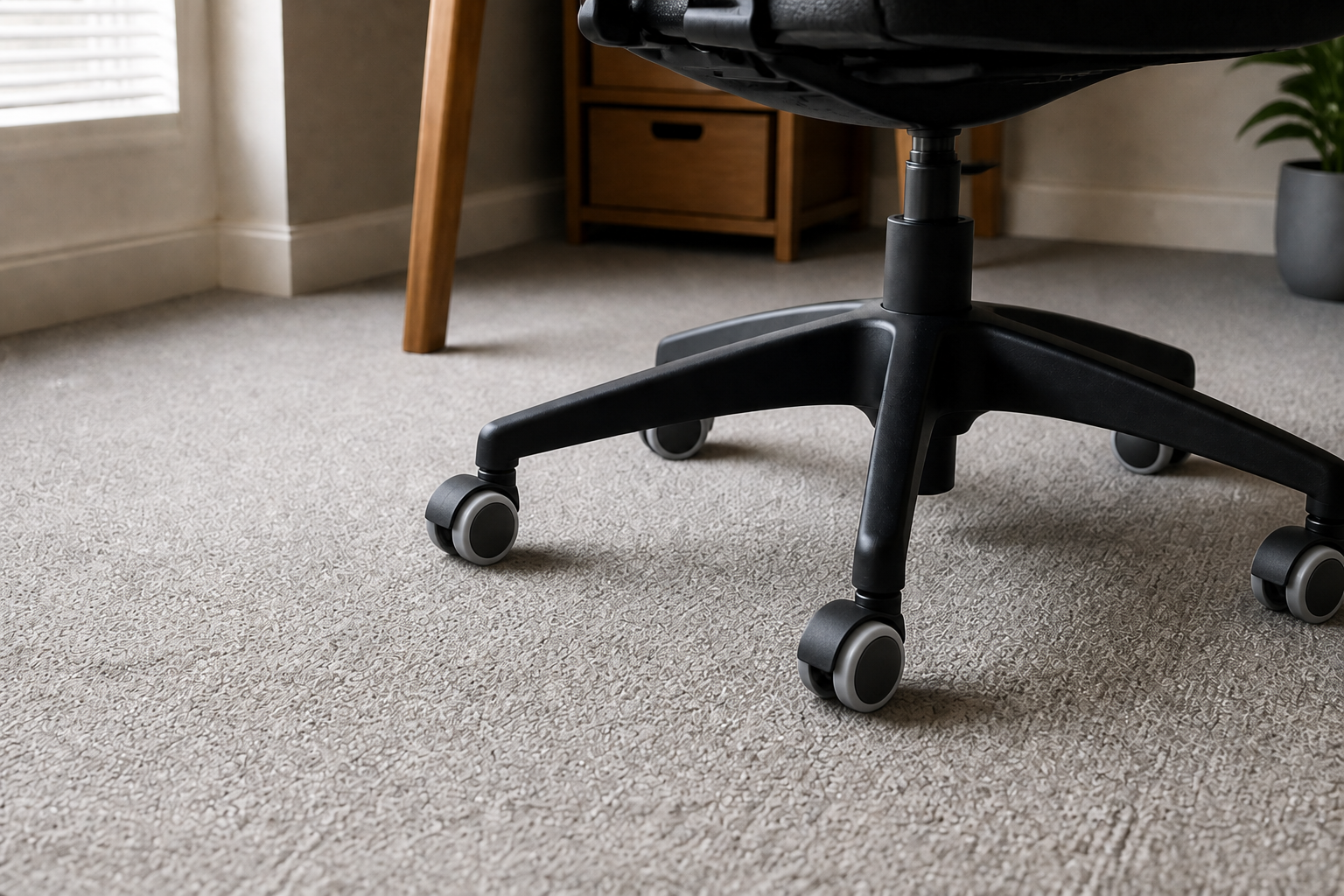 Office Chair Wheels for Carpet.  What to Choose (and When to Use Glides)