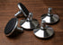Chrome steel office chair glides, set of 5 with 11mm push-fit pin - Chair Outlet