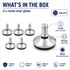 Chrome Steel Office Chair Glides – Set of 5 (11mm Pin)