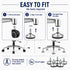 Chrome steel office chair glides, set of 5 with 11mm push-fit pin - Chair Outlet