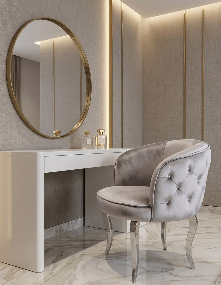 Silver diamante buttoned armchair