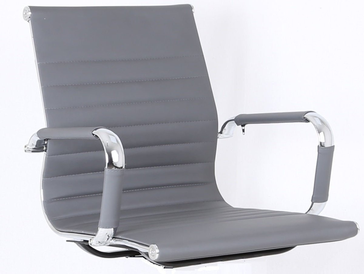 Grey Replacement Thin Pad Ribbed Seat Top (B) - Chair Outlet